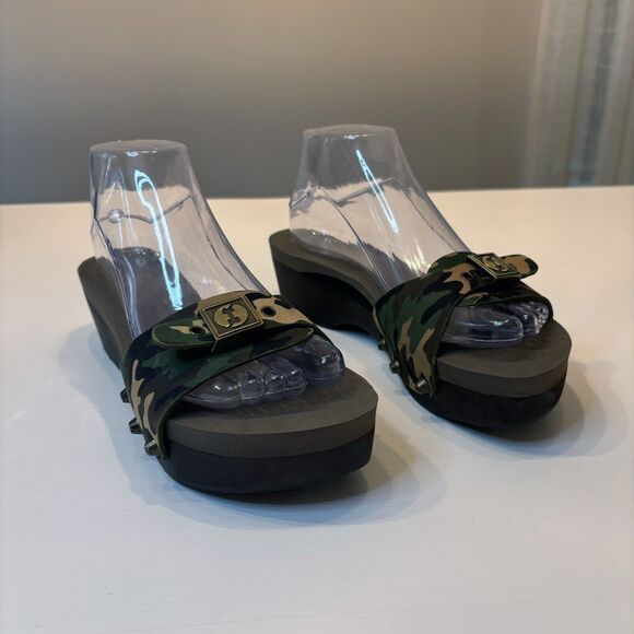 Flogg Women's Melanie Camo Camouflage Leather Slides Sandals US Size 8‎ - Picture 2 of 13